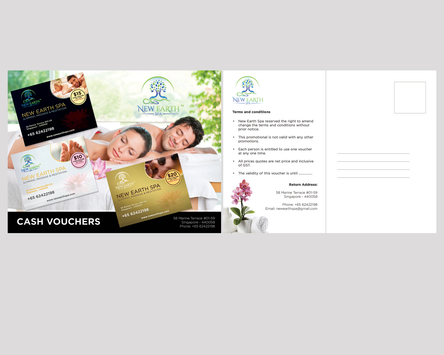 Postcard Design by LeonFX for New Earth Spa | Design: #13332184