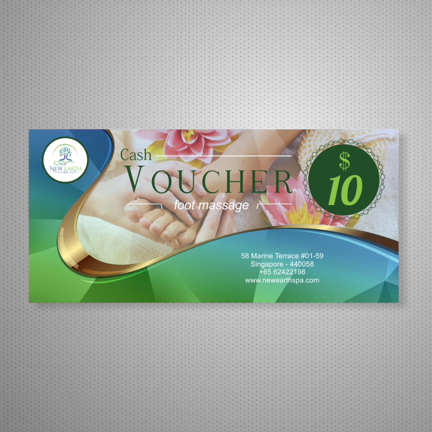 Diseño de Postal por Maestroto para New Earth Spa | Diseño #13307411