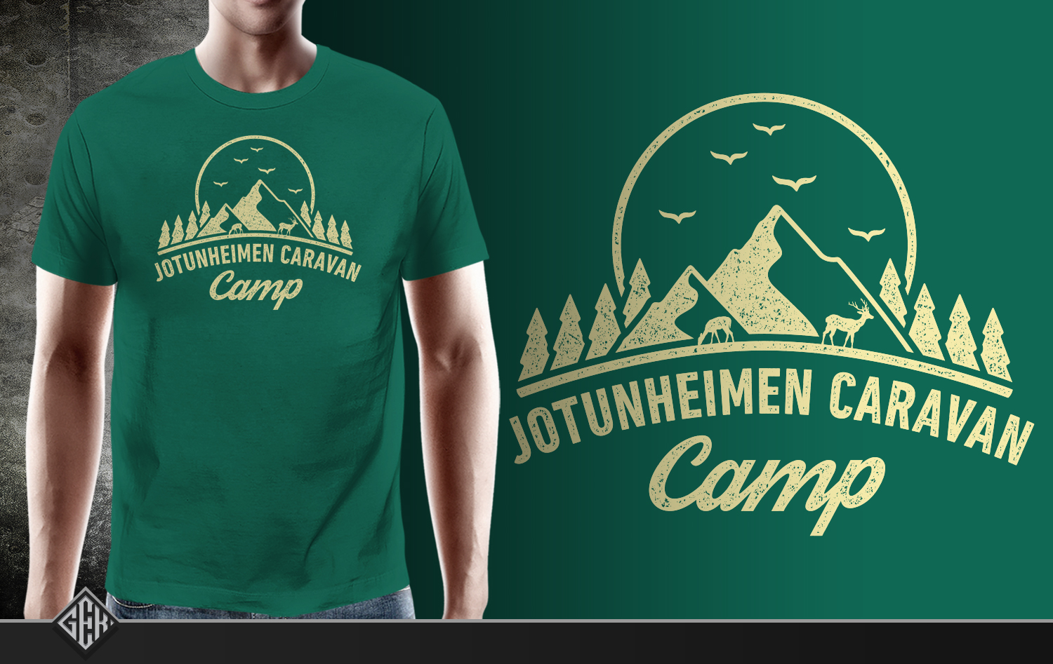 T-shirt Design by gekgrfx for Jotunheimen Caravan Camp | Design #13400892