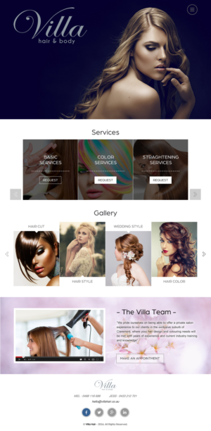 Diseño Web por rightway para Villa Hair and Body | Diseño: #13234326