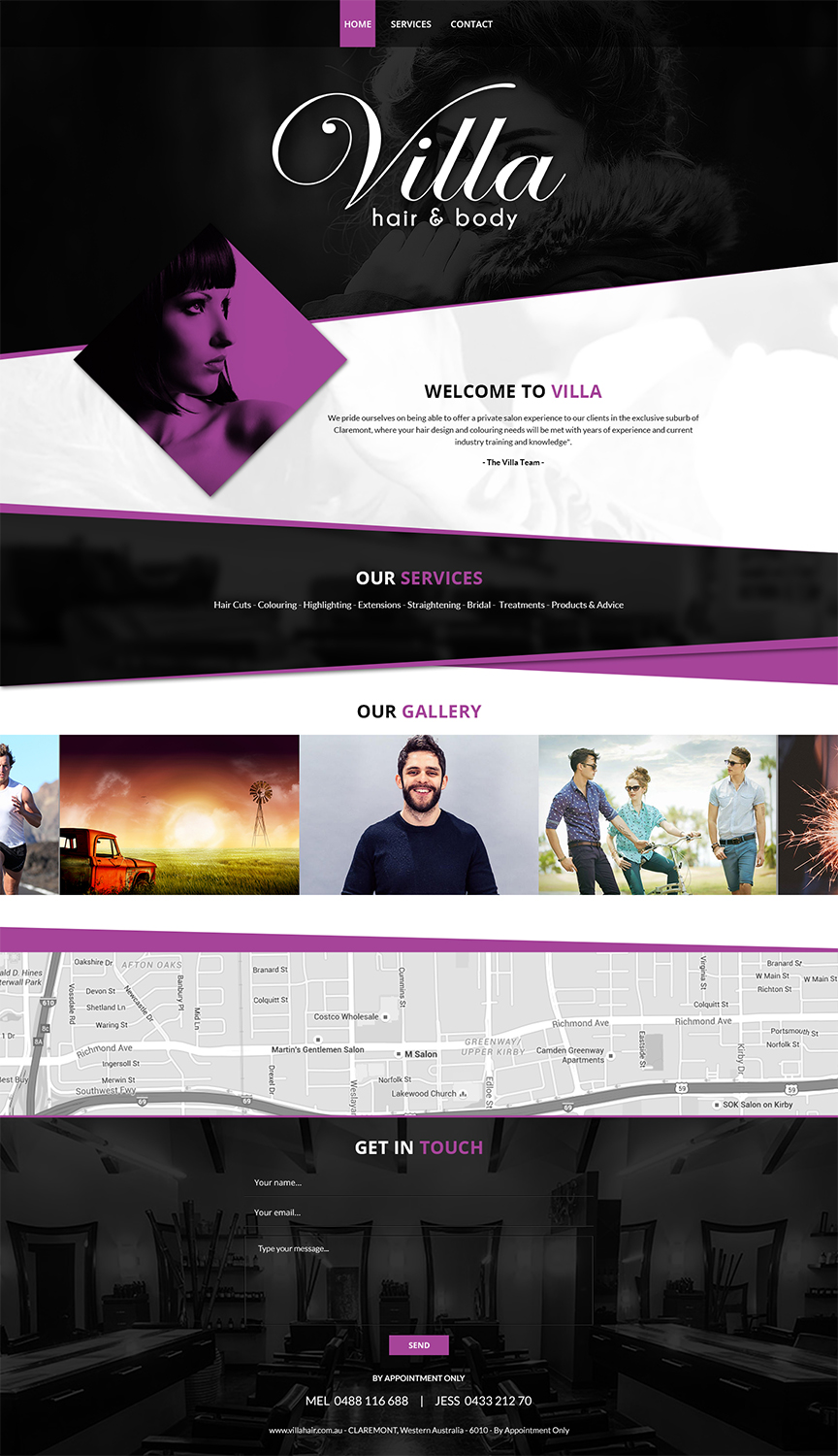 Web Design by Abdul Haseeb for Villa Hair and Body | Design #13226393
