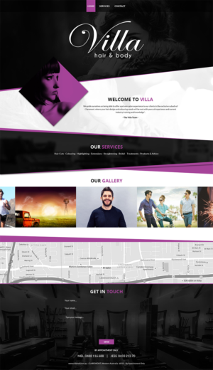 Web Design by Abdul Haseeb for Villa Hair and Body | Design: #13226393