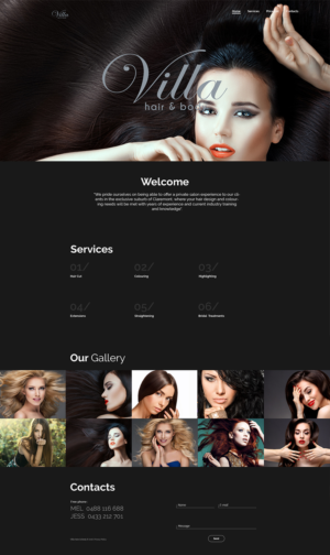 Diseño Web por Abdul Haseeb para Villa Hair and Body | Diseño: #13237399