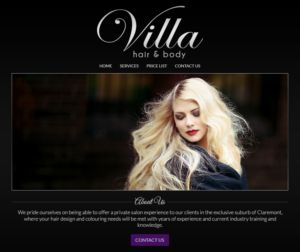 Web Design by CkPrimeTechnologies for Villa Hair and Body | Design: #13238336