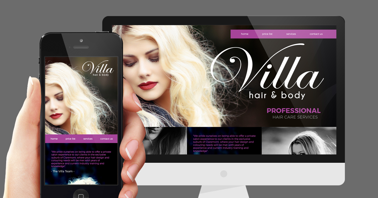 Diseño Web por jeckx2 para Villa Hair and Body | Diseño #13234289