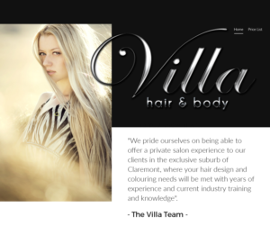 Web Design by DesignersLounge for Villa Hair and Body | Design: #13225601