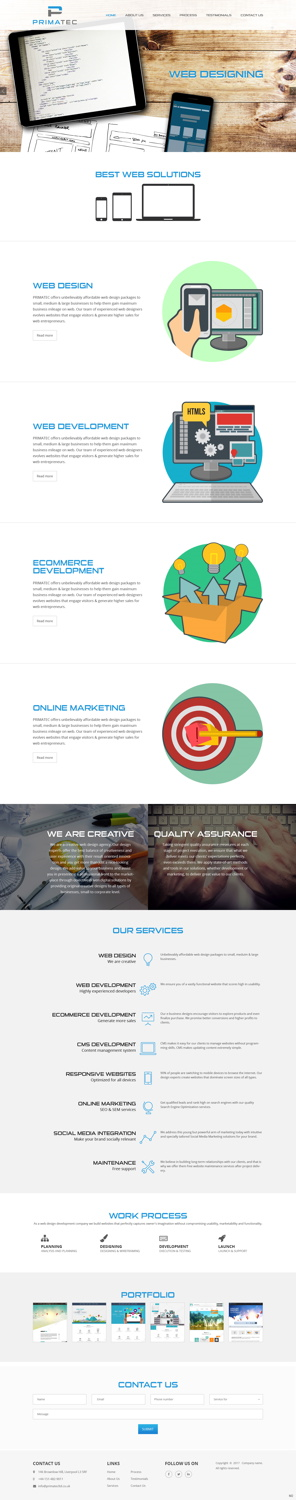 Web Design by pb for PrimaTec LTD. | Design: #13316380