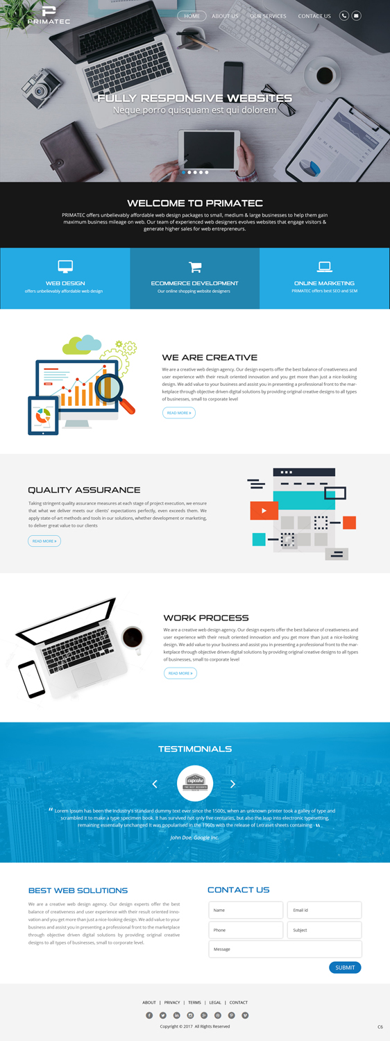 Web Design par pb pour PrimaTec LTD. | Design #13326622