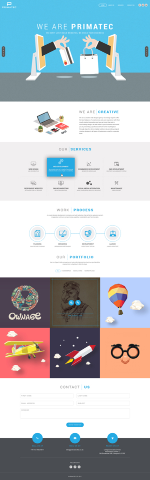 Web Design by Abhinav Katiyar for PrimaTec LTD. | Design: #13353566
