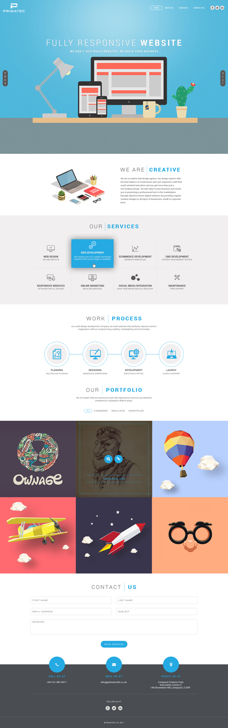 Diseño Web por Abhinav Katiyar para PrimaTec LTD. | Diseño #13353567