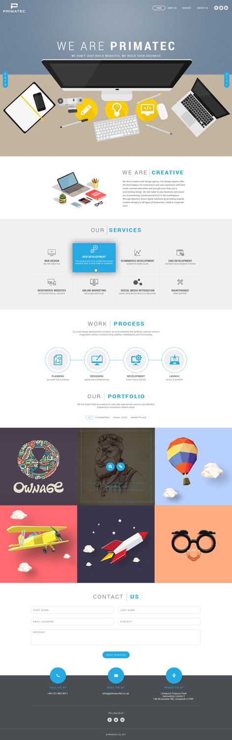 Web Design par Abhinav Katiyar pour PrimaTec LTD. | Design #13353568