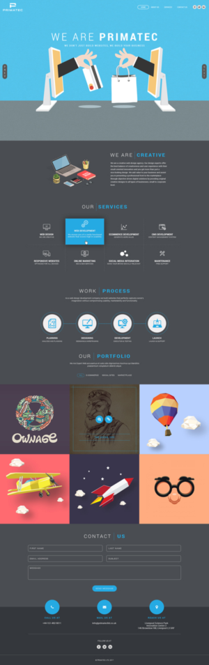 Web Design by Abhinav Katiyar for PrimaTec LTD. | Design: #13353606