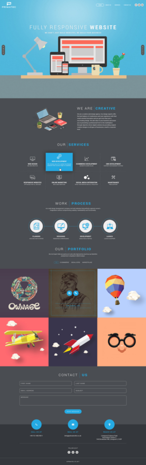 Web Design by Abhinav Katiyar for PrimaTec LTD. | Design: #13353607