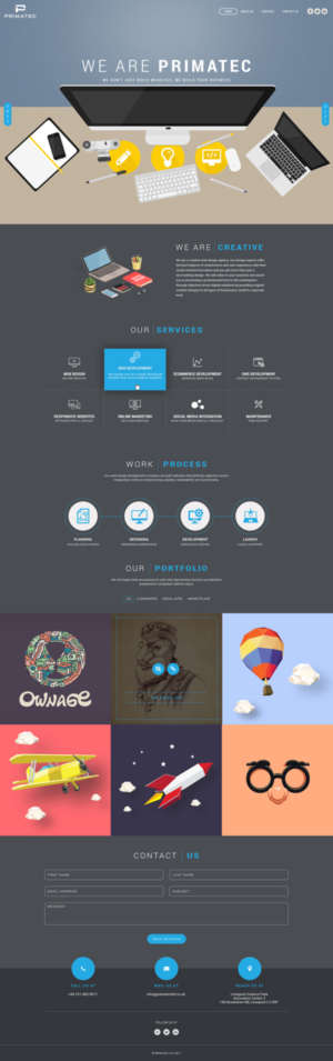 Web Design by Abhinav Katiyar for PrimaTec LTD. | Design: #13353608