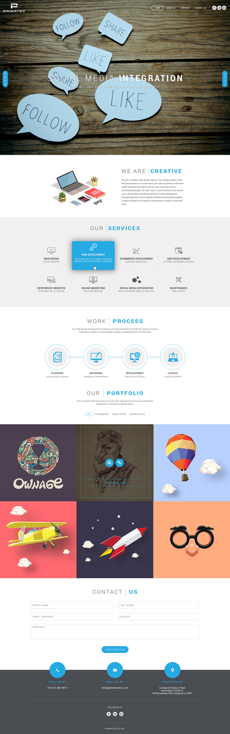 Diseño Web por Abhinav Katiyar para PrimaTec LTD. | Diseño #13353632