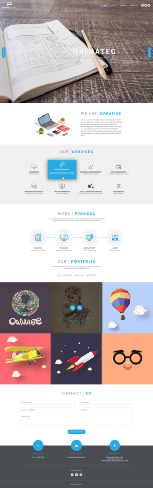 Web Design by Abhinav Katiyar for PrimaTec LTD. | Design: #13353633