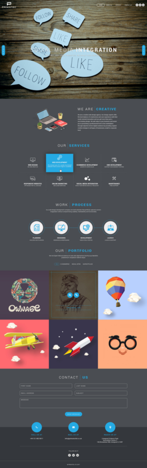 Web Design by Abhinav Katiyar for PrimaTec LTD. | Design: #13353665