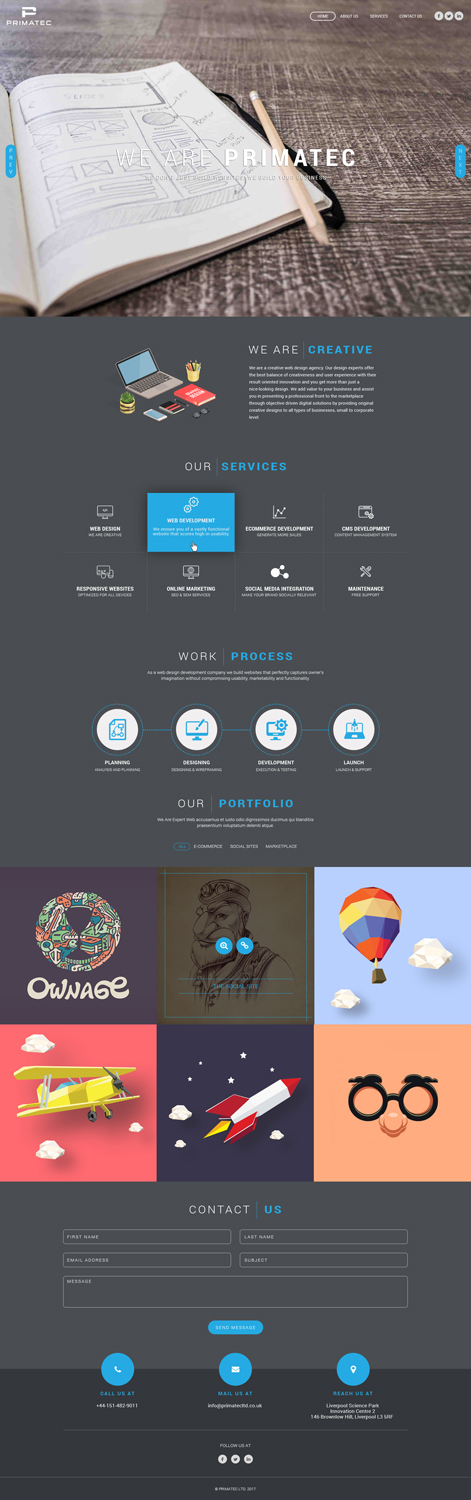 Web Design par Abhinav Katiyar pour PrimaTec LTD. | Design #13353666