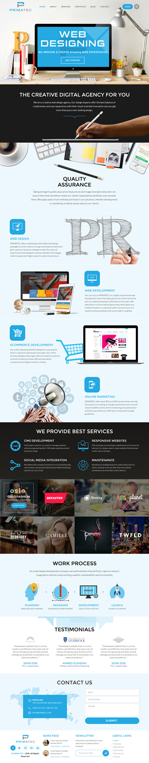 Web Design by rightway for PrimaTec LTD. | Design: #13310016