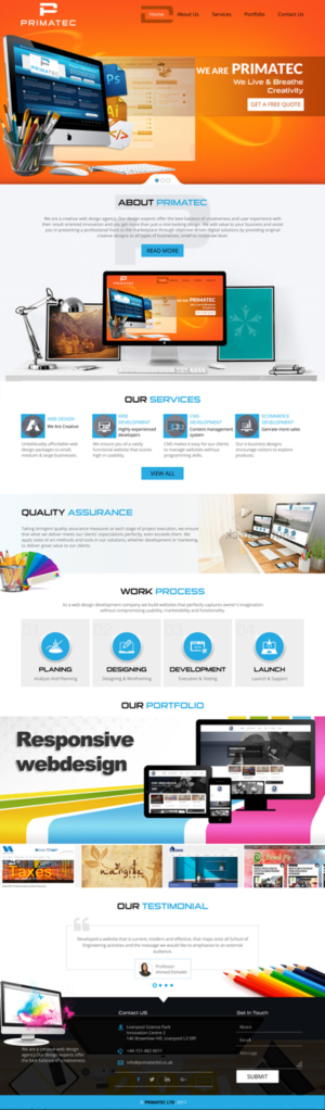 Web Design by rightway for PrimaTec LTD. | Design: #13310017