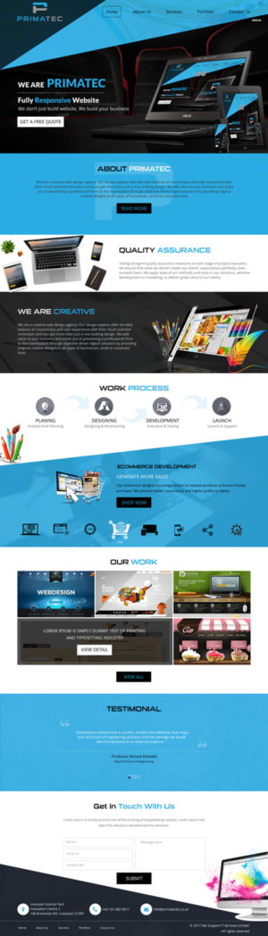 Web Design by rightway for PrimaTec LTD. | Design: #13310019
