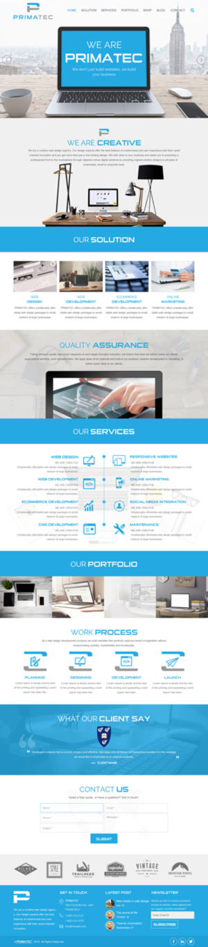Web Design by rightway for PrimaTec LTD. | Design: #13310020