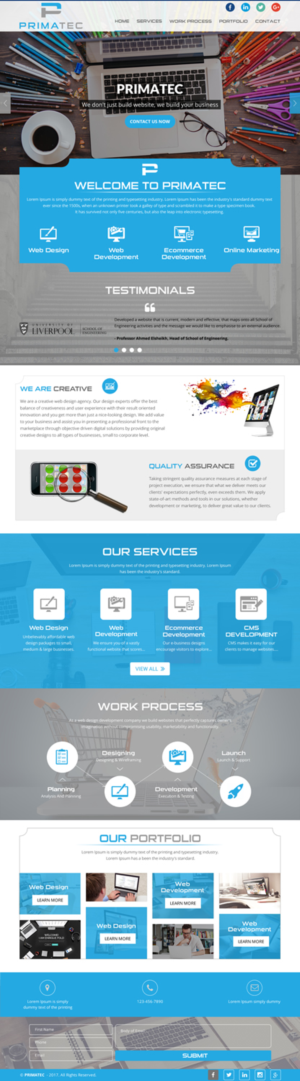 Web Design by rightway for PrimaTec LTD. | Design: #13310027