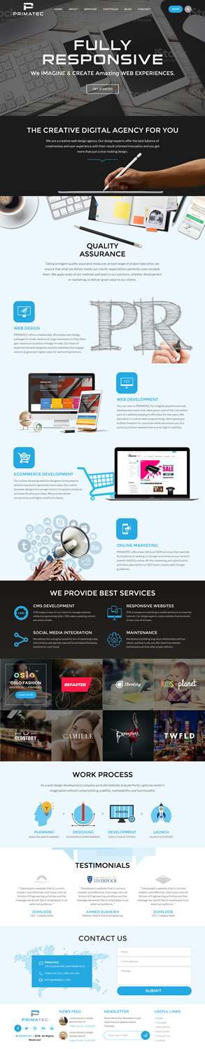 Web Design by rightway for PrimaTec LTD. | Design: #13332795