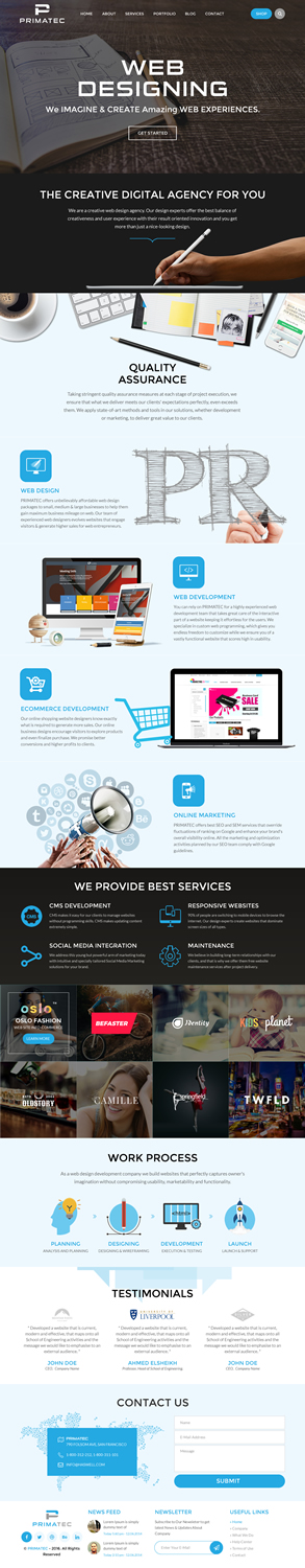 Web Design by rightway for PrimaTec LTD. | Design: #13332798