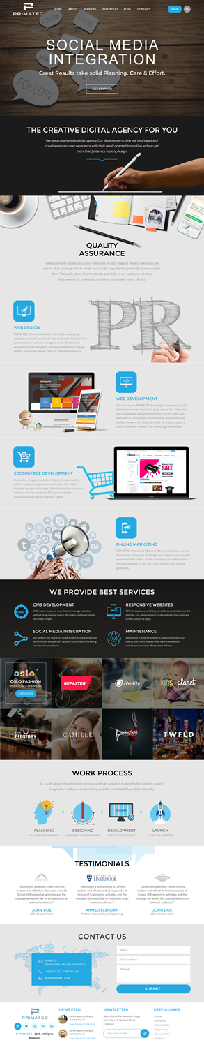 Web Design by rightway for PrimaTec LTD. | Design: #13359447