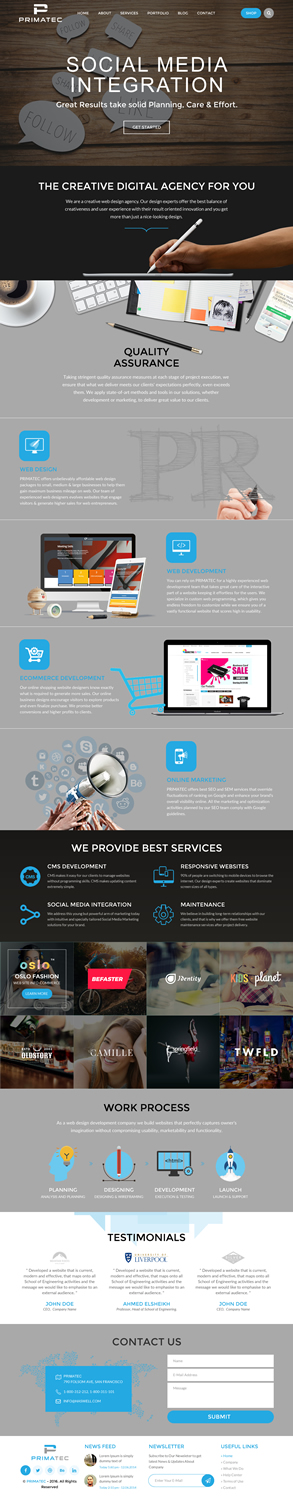 Web Design by rightway for PrimaTec LTD. | Design: #13359455
