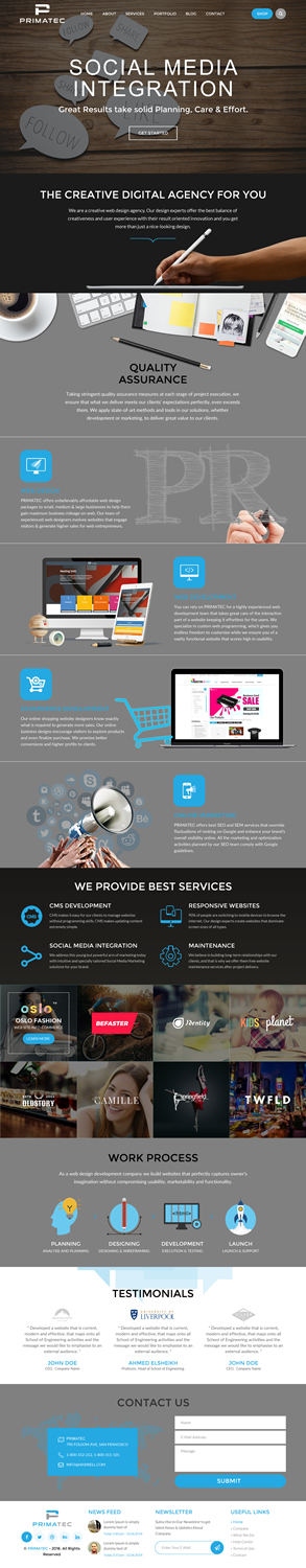 Web Design by rightway for PrimaTec LTD. | Design: #13359464