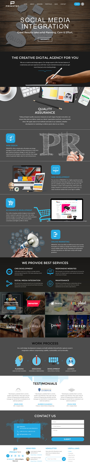 Web Design by rightway for PrimaTec LTD. | Design: #13359475