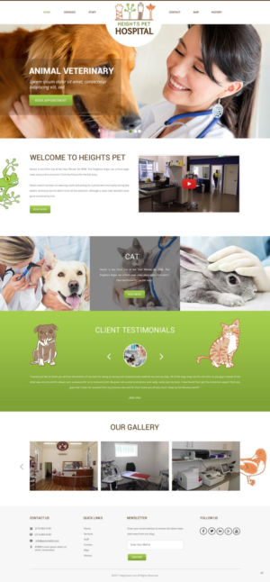 Web Design par pb pour Heights Pet Hospital | Design : #13237364