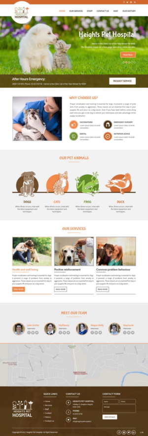 Web Design par pb pour Heights Pet Hospital | Design : #13237365
