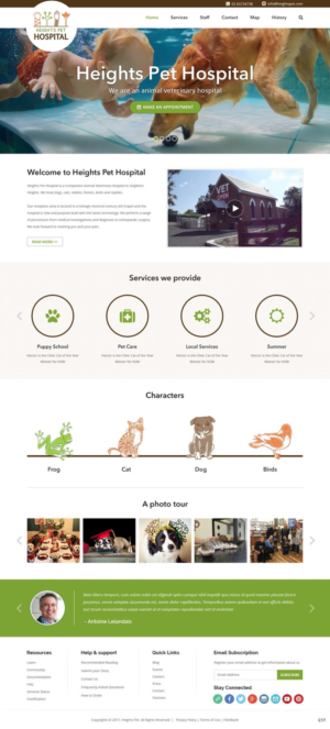 Web Design par pb pour Heights Pet Hospital | Design : #13237367