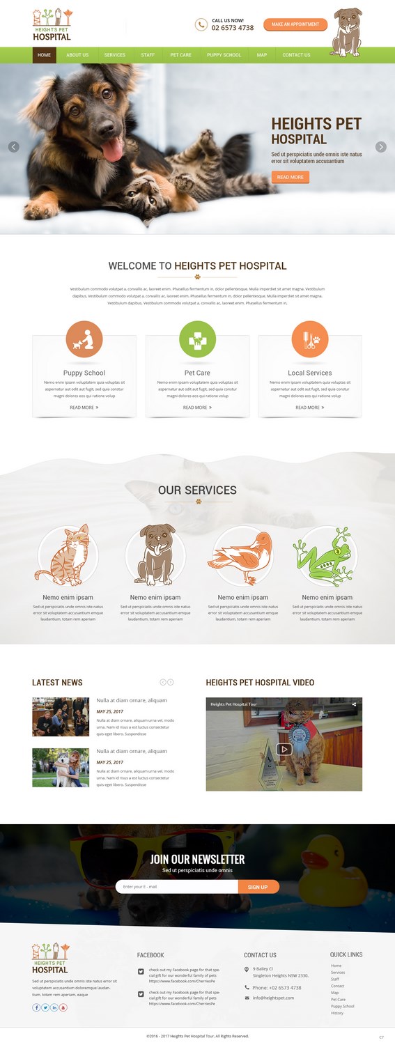 Web Design par pb pour Heights Pet Hospital | Design #13237368