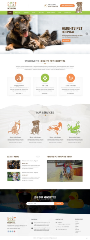 Web Design par pb pour Heights Pet Hospital | Design : #13237368