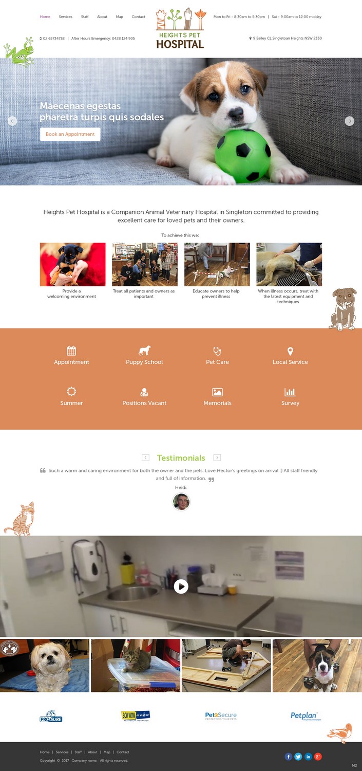 Web Design par pb pour Heights Pet Hospital | Design #13237376