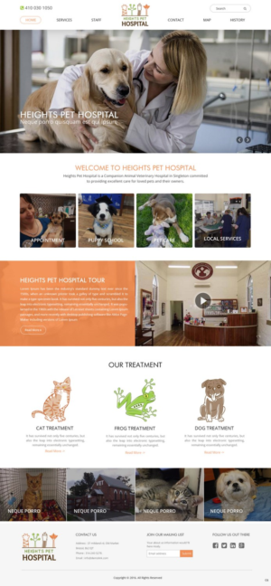Web Design par pb pour Heights Pet Hospital | Design : #13237377