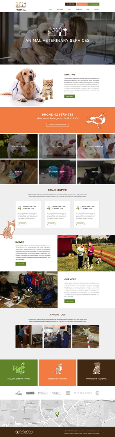 Web Design par pb pour Heights Pet Hospital | Design #13237380