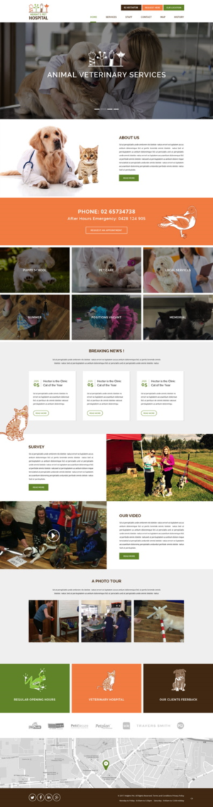 Web Design par pb pour Heights Pet Hospital | Design : #13237380