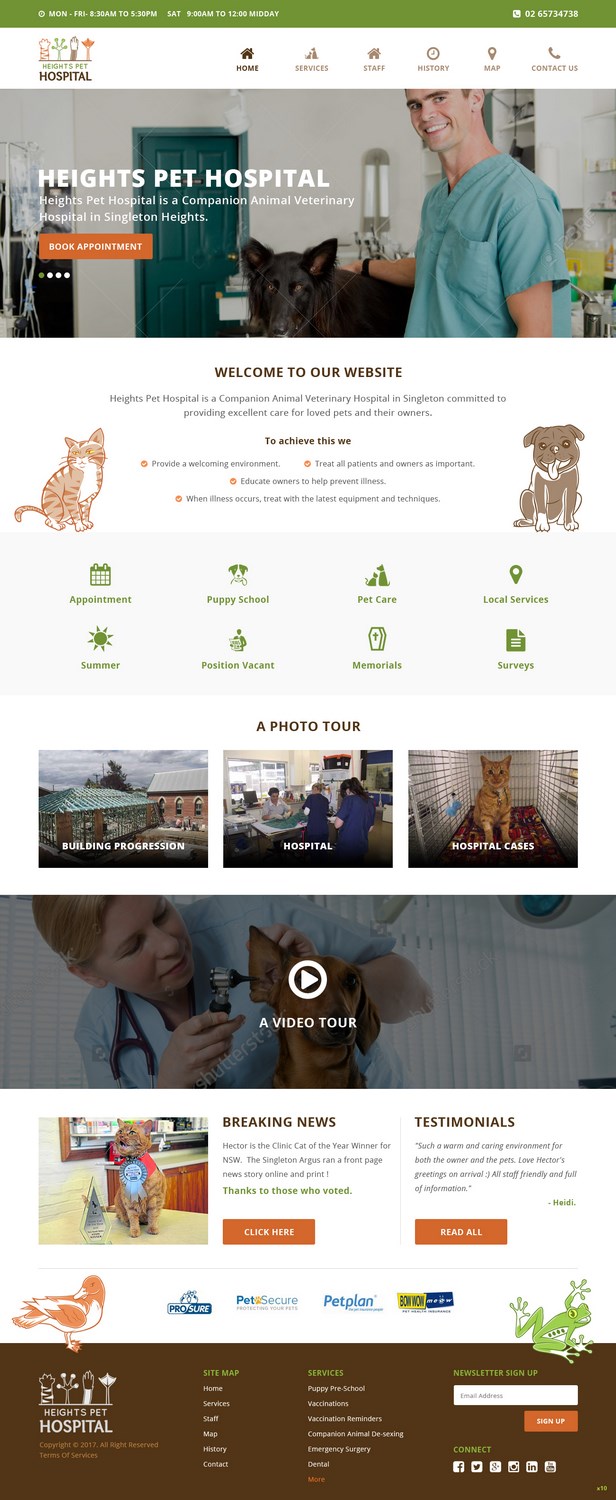 Web Design par pb pour Heights Pet Hospital | Design #13247189