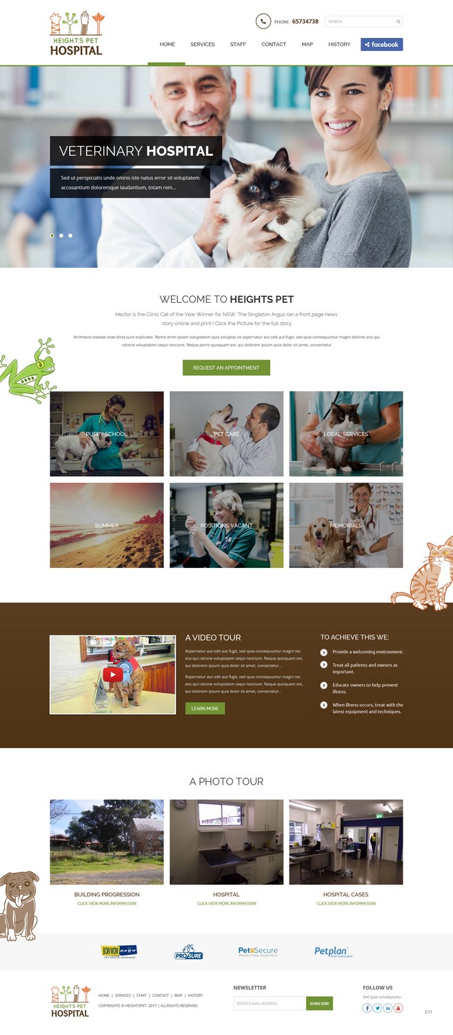 Web Design par pb pour Heights Pet Hospital | Design #13247193