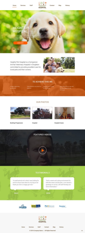 Web Design par pb pour Heights Pet Hospital | Design : #13247209