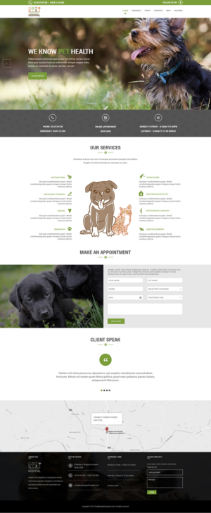 Web Design by Abhinav Katiyar for Heights Pet Hospital | Design #13297508