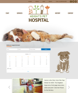 Web Design by bocephus205 for Heights Pet Hospital | Design #13271979