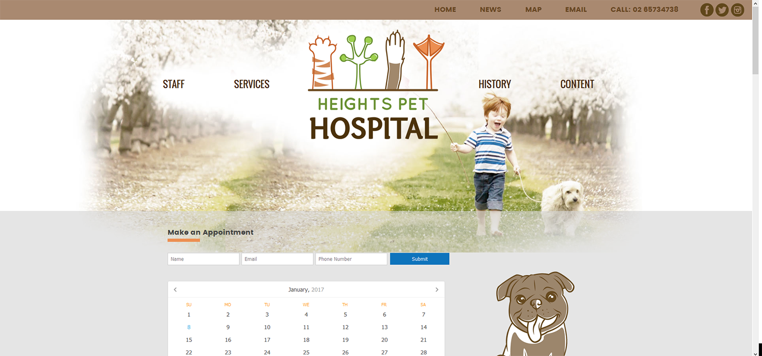 Diseño Web por bocephus205 para Heights Pet Hospital | Diseño #13271998