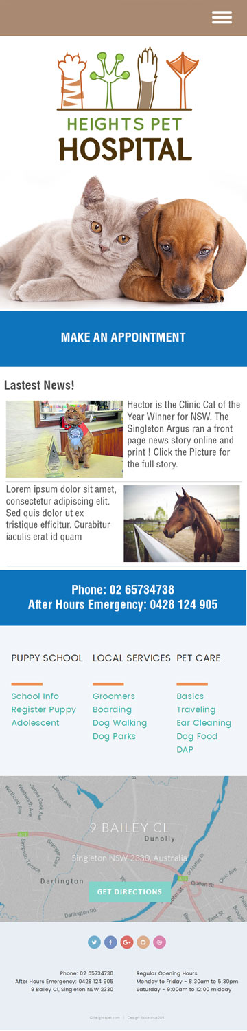 Web Design par bocephus205 pour Heights Pet Hospital | Design #13399892