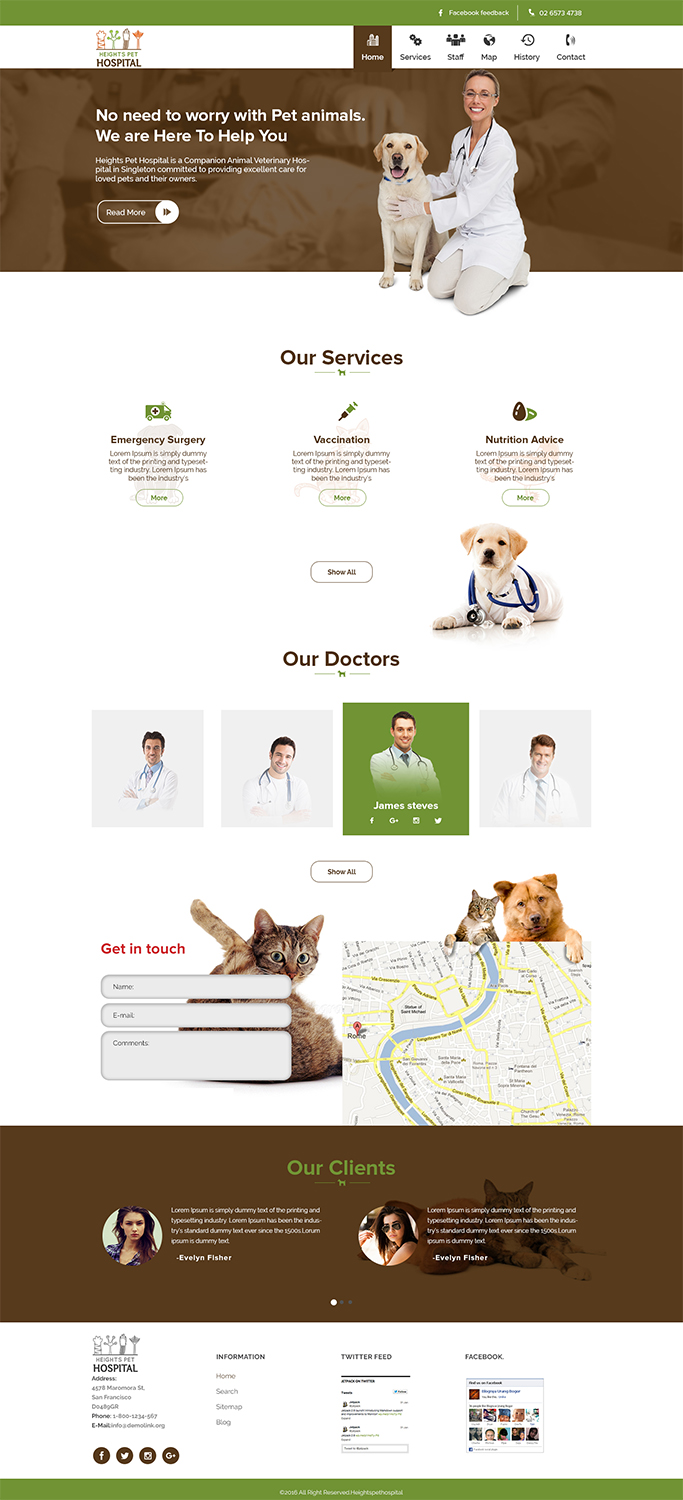 Web Design by Abdul Haseeb for Heights Pet Hospital | Design #13272539